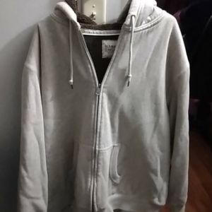 zip up fleece hooded sweatshirt